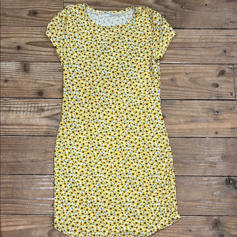 Yellow Floral Mini Dress